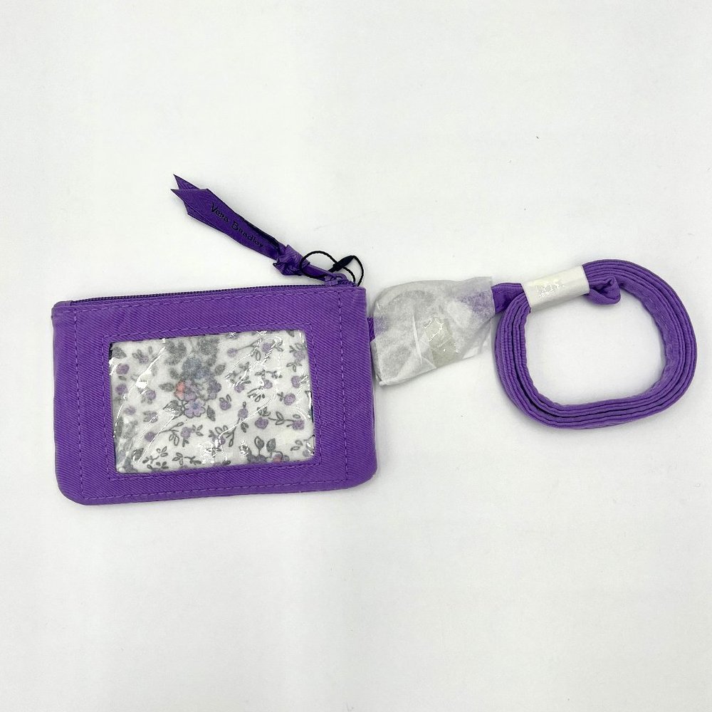 Vera Bradley Microfiber Zip ID Case and Lanyard Set in Mokara Orchid